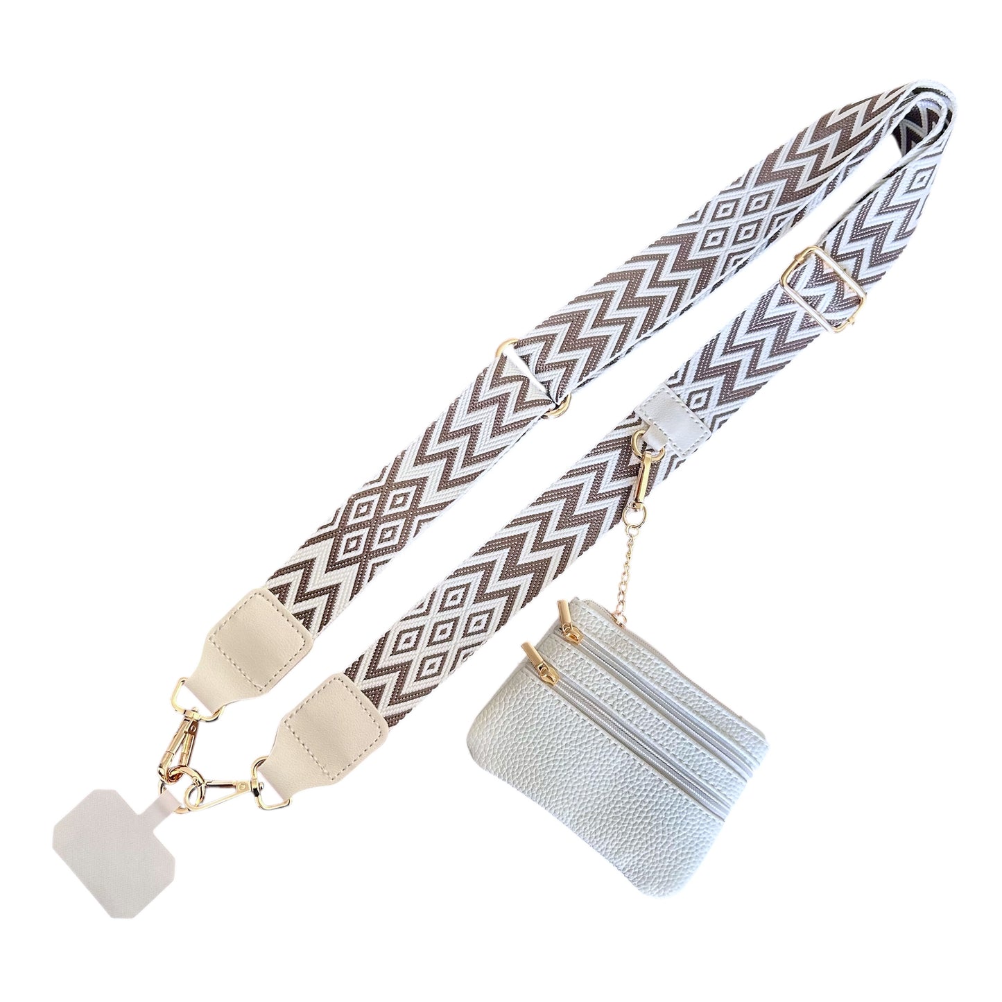 Phone Strap + monedero (convertible en corto para muñeca)