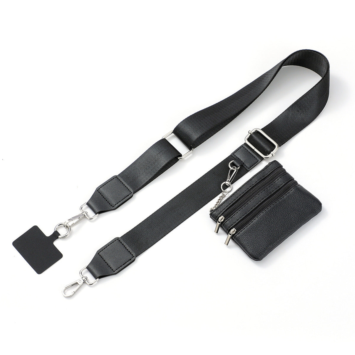 Phone Strap + monedero (convertible en corto para muñeca)