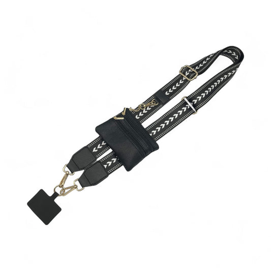 Phone Strap + monedero (convertible en corto para muñeca)