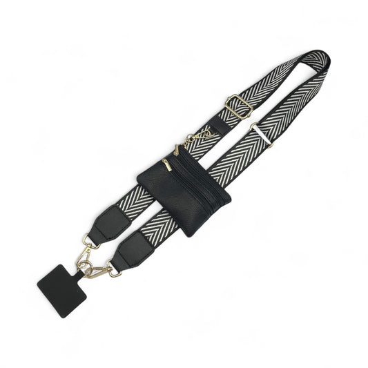 Phone Strap + monedero (convertible en corto para muñeca)