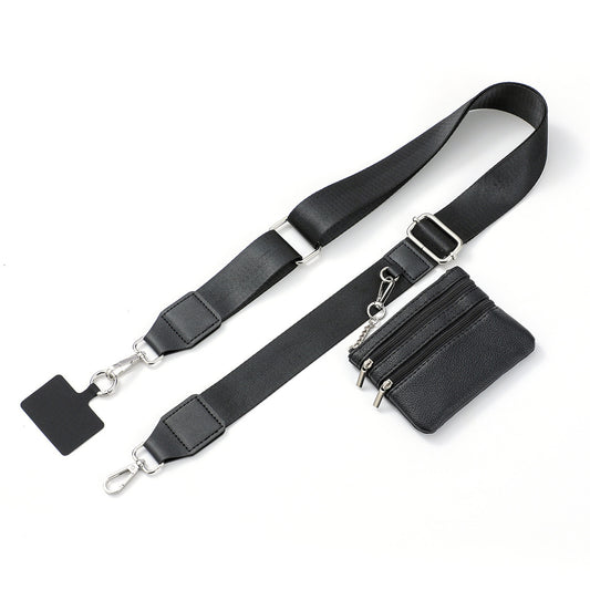 Phone Strap + monedero (convertible en corto para muñeca)