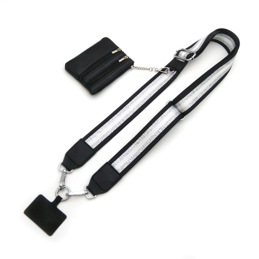 Phone Strap + monedero (convertible en corto para muñeca)