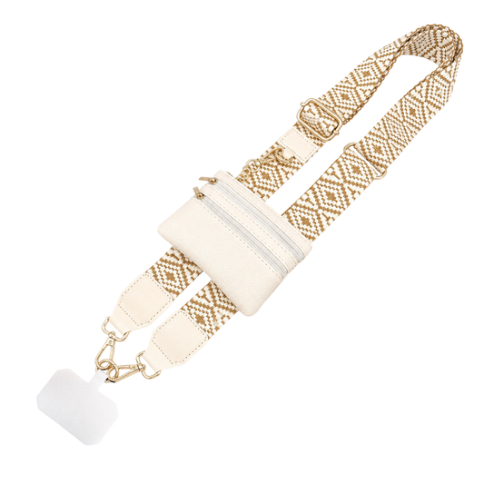 Phone Strap + monedero (convertible en corto para muñeca)