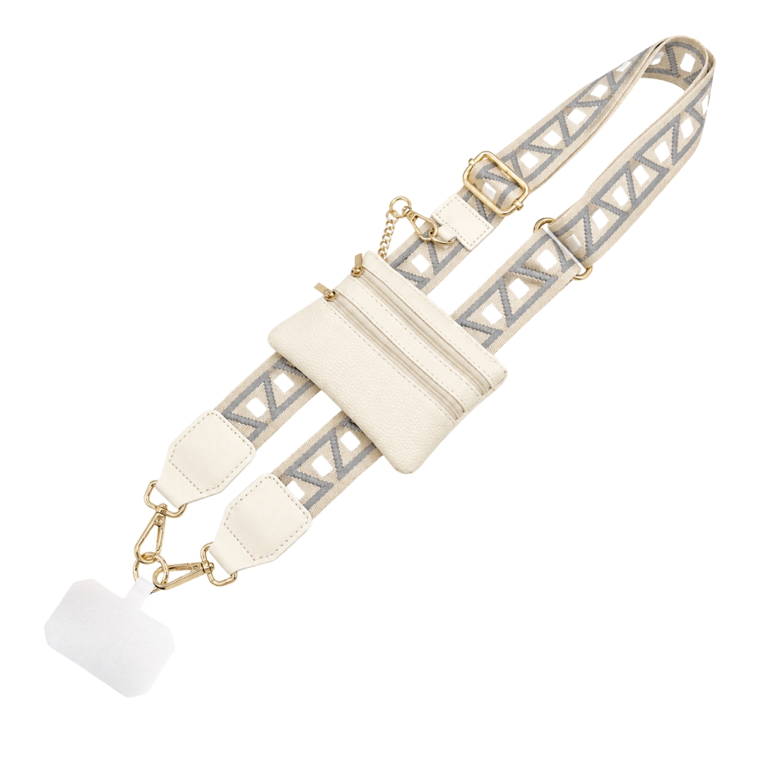 Phone Strap + monedero (convertible en corto para muñeca)