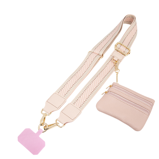 Phone Strap + monedero (convertible en corto para muñeca)