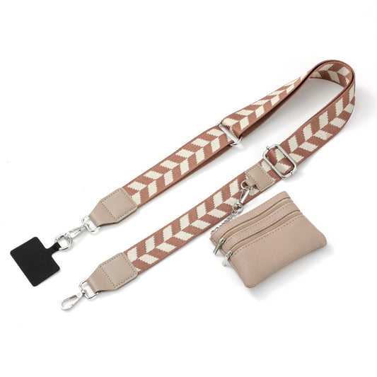 Phone Strap + monedero (convertible en corto para muñeca)