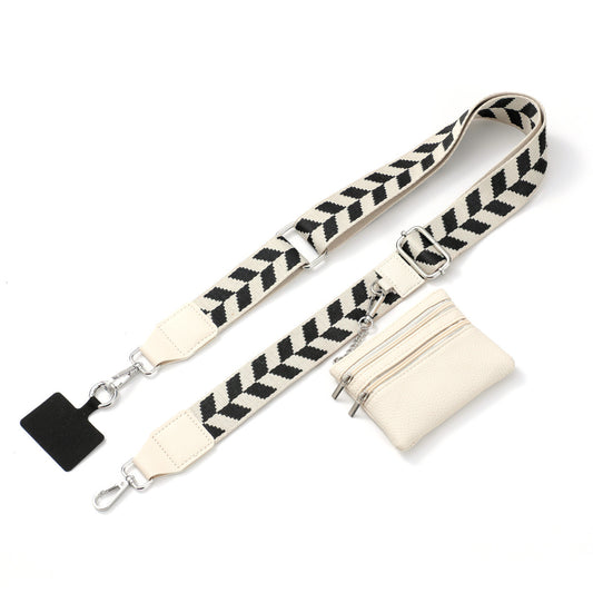 Phone Strap + monedero (convertible en corto para muñeca)