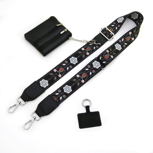 Phone Strap + monedero (convertible en corto para muñeca)